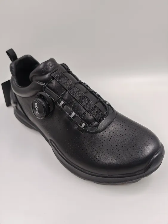 高尔夫透气纽扣防滑休闲皮鞋商务黑色时尚男士户外男款舒适百搭