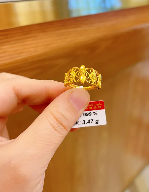 足金戒指3.47克（700/克）实心 活口
