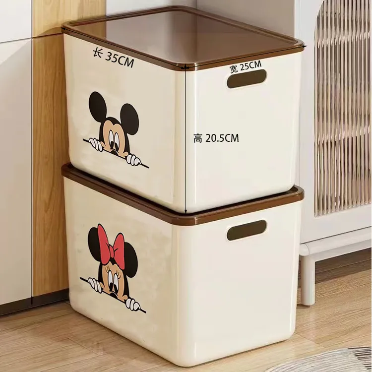 大容量加厚收纳带盖家用卧室整理盒柜零食玩具收纳整理箱