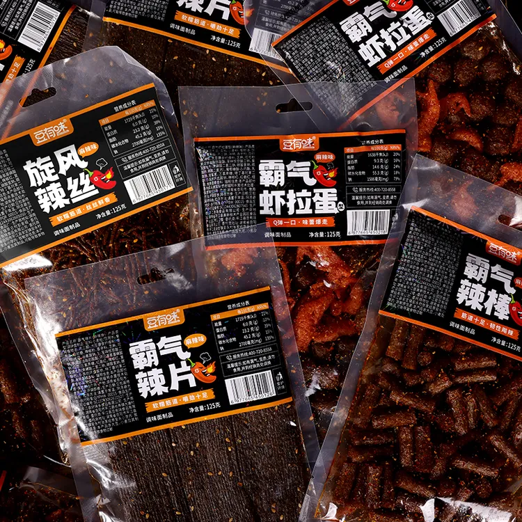豆有味麻辣黑金辣条香辣味礼包湖南辣片辣丝经典解馋童年小吃kh