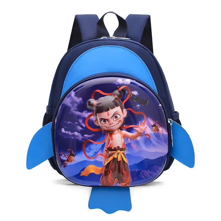 儿童哪吒可爱书包男孩1-3岁游玩小背包女宝超轻便入园防水双肩包2