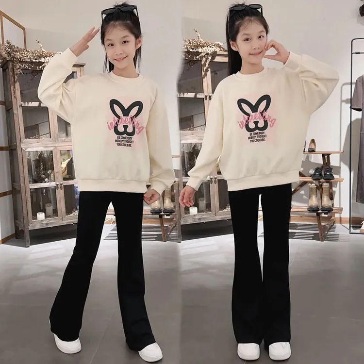 女童卫衣套装2025秋装新款休闲韩版时尚儿童12-15岁初中大童女装