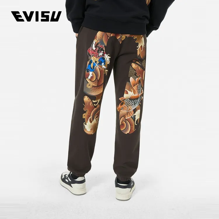 EVISU 2024年新品 男士大M和海鸥印花卫裤2EAHTM4SP7063LFCT
