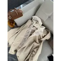 徐秋阳   蕾丝风衣  秋季新款百搭时尚休闲显瘦显白风衣X6875#