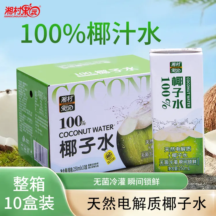 【到手10盒】250ml椰子水风味饮料100%椰子水0添加椰汁清凉饮品F