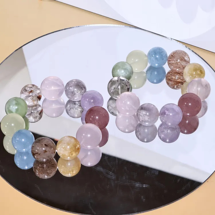 「彩虹软糖」大咪精品多宝水晶手串手串17mm多样性发一
