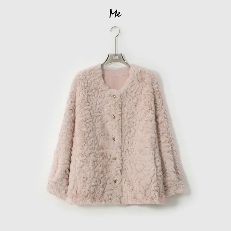 ME【卷王】TEDDY卷毛锁温保暖奢牌感时尚百搭毛毛外套MESA4140