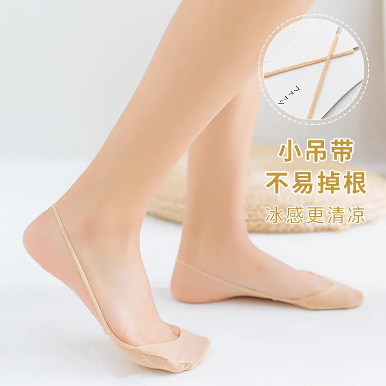 船袜女夏季吊带半掌袜不掉跟隐形袜子脚垫吸汗防滑袜诸暨防摩擦