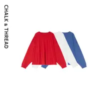 CHALK&THREAD长袖T恤圆领宽松打底衫