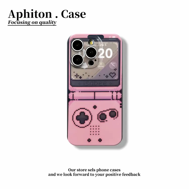 奥菲顿粉色游戏机适用iphone16苹果15菲林手机壳华为vivo小米oppo