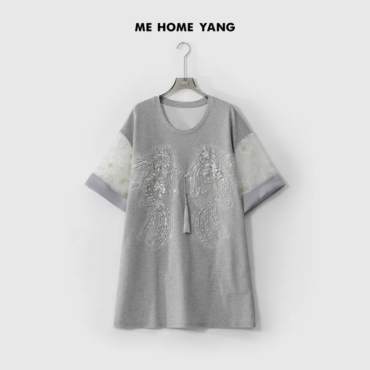 ME【重工国风羽翼连衣裙】夏季女士显瘦气质裙子MEQS4949