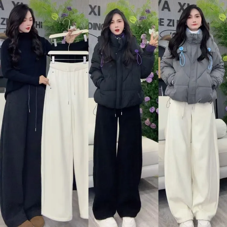 雅希定制~【宝藏神裤】糯米弯刀裤加绒休闲裤百搭显瘦香蕉裤