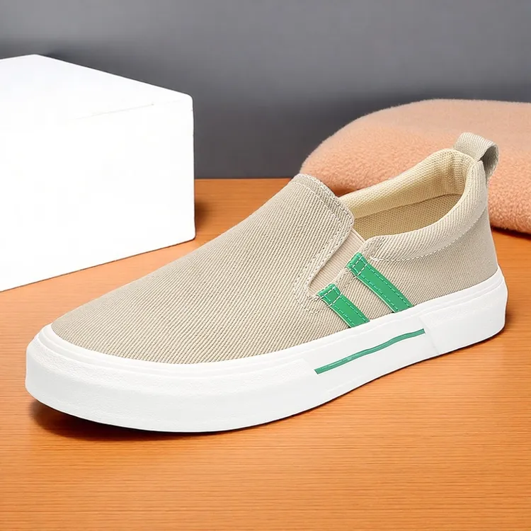 25117一脚蹬懒人鞋男士百搭舒适透气小白鞋男款低帮春夏季帆布鞋