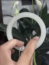 072515PN 和田玉青海料晴水手镯圈口58克重60.4