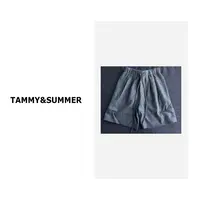 【Tammy&Summer】羊毛混纺百搭休闲抽绳松紧腰显瘦五分裤短裤829086