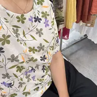 田园花圆领印花风凉棉小衫