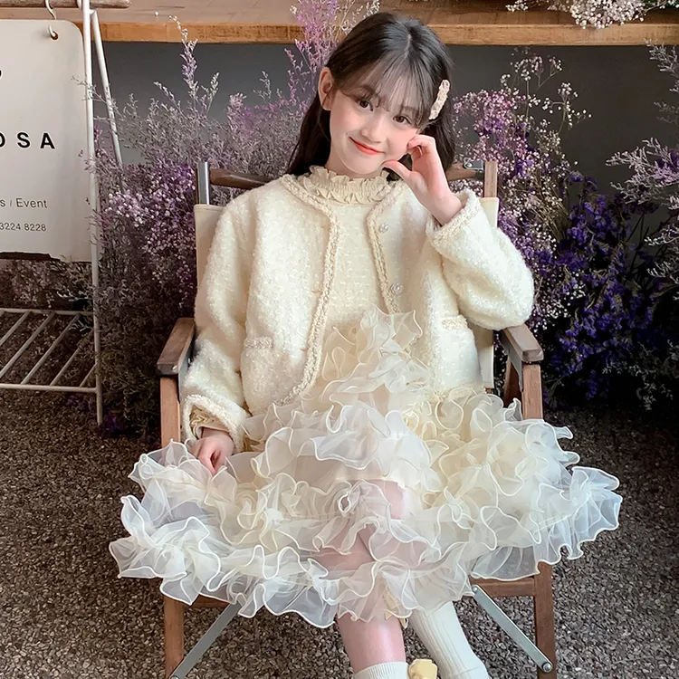 女童连衣裙春秋款2025新款洋气儿童秋装公主裙中大童秋季礼服裙子