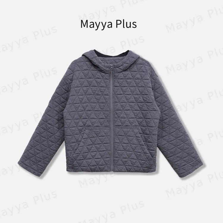 【暖冬部落】Mayya Plus麦芽定制气质显瘦毛茸茸夹棉外套女32547282