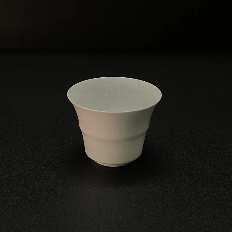 潮州薄胎高骨瓷竹节【85ml】主人茶杯防烫家用高档品茗杯