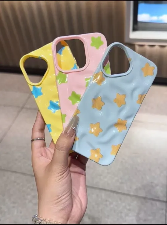 满屏星星牛奶壳适用iPhone16苹果14promax手机壳15防摔13/16ins
