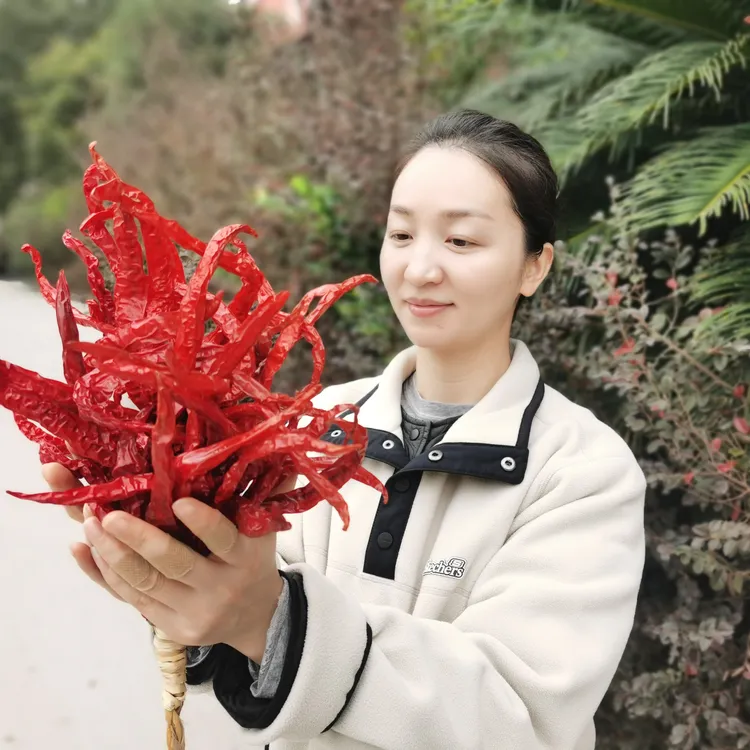 干辣椒串挂件新年春节装饰辣椒串挂件火锅店厨房干辣椒串风水挂件