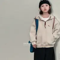 现货「UNO AUTUNNO」【王炸】华棉女中大童半拉链卫衣套头衫CP37