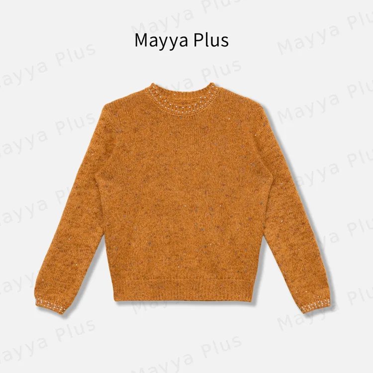 【星河迹】Mayya Plus麦芽定制秋冬气质显瘦流光风百搭毛衣32546683