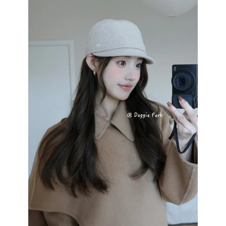 狗狗公园 | 羊毛短檐纯色礼帽高质感气质百搭鸭舌帽韩系氛围感