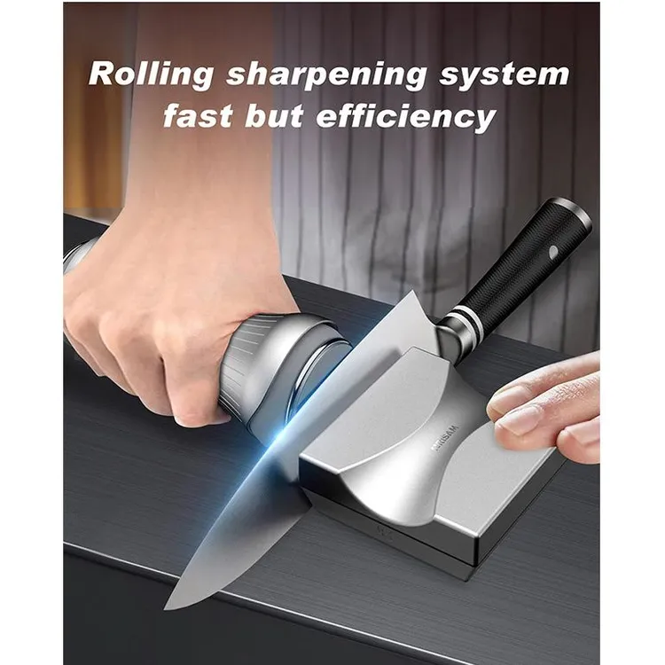 滚轮式磨刀器厨房快速磨刀小工具适用水果刀家庭新款定角磨刀器