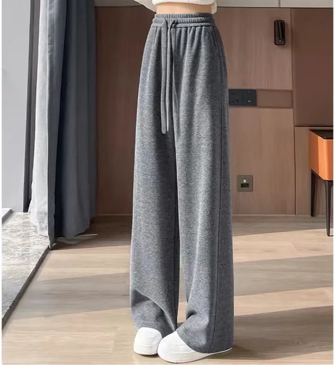 【蜜爷家】秋冬爆厚加绒直筒糯米裤5810#