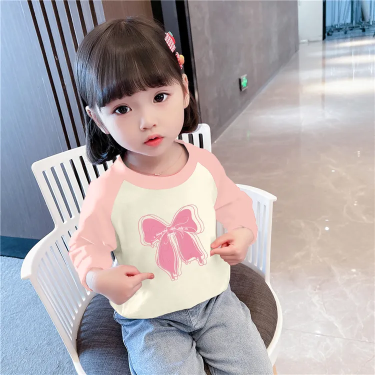女童德绒T恤春秋2025儿童新款保暖长袖中大童秋装打底上衣衣服潮