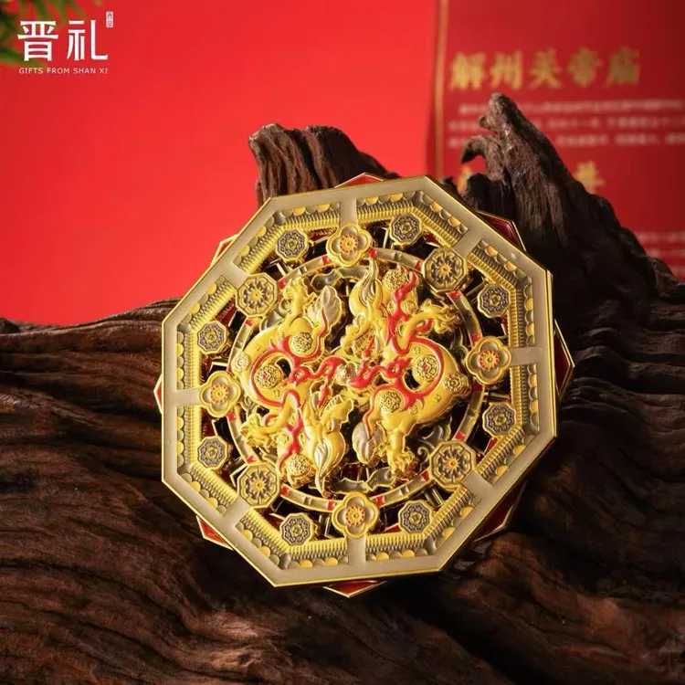 山西运城关帝庙八卦楼八卦藻井旋转冰箱贴
