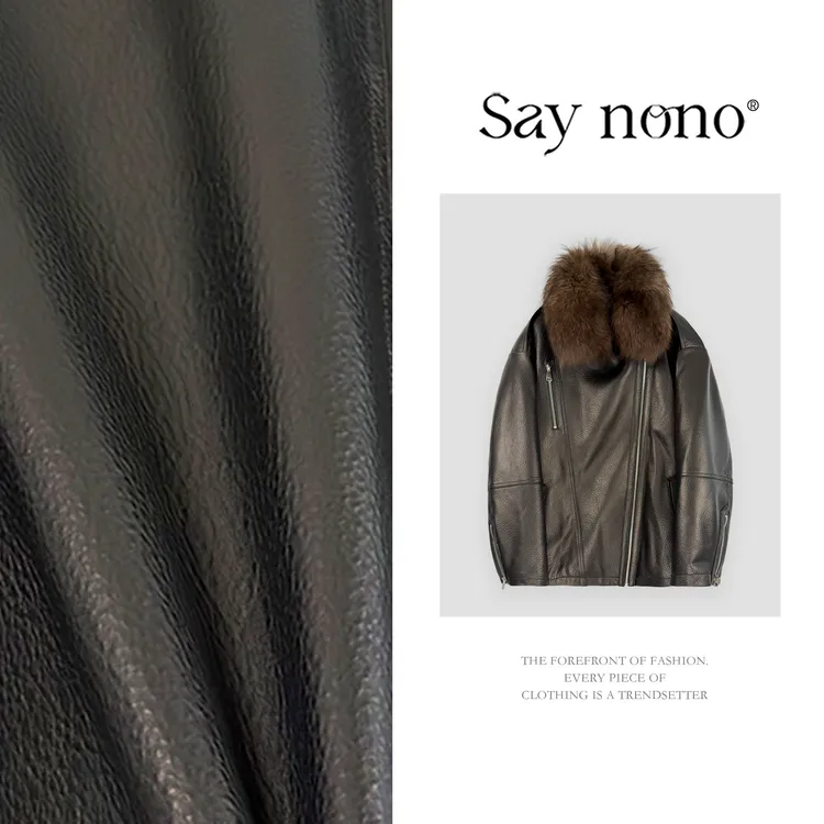 懒猫nono│Saynono 时尚美式复古貉子毛绵羊皮鹅绒外套 GG09071AY