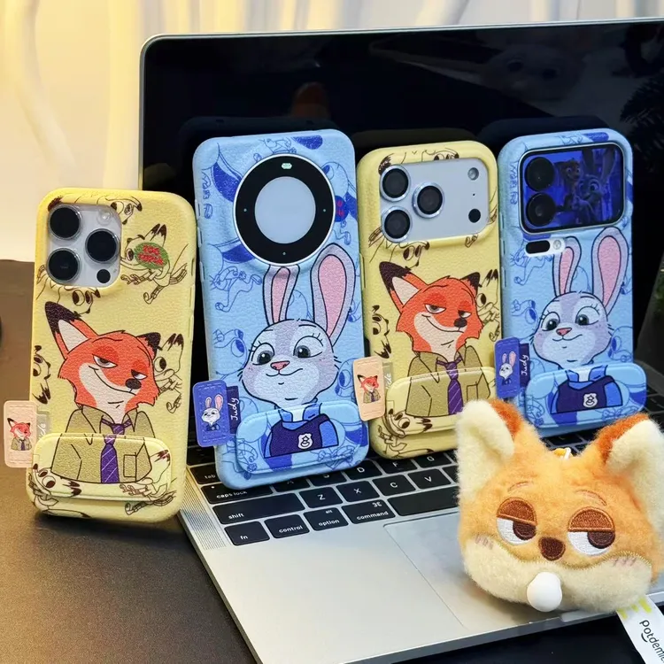 奥菲顿可爱朱迪尼克标签支架适用苹果16手机壳小米17vivoppo华为