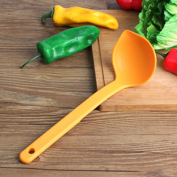 耐热日式可计量塑料长柄带导流口料理盛饭盛粥汤勺实用居家厨房用