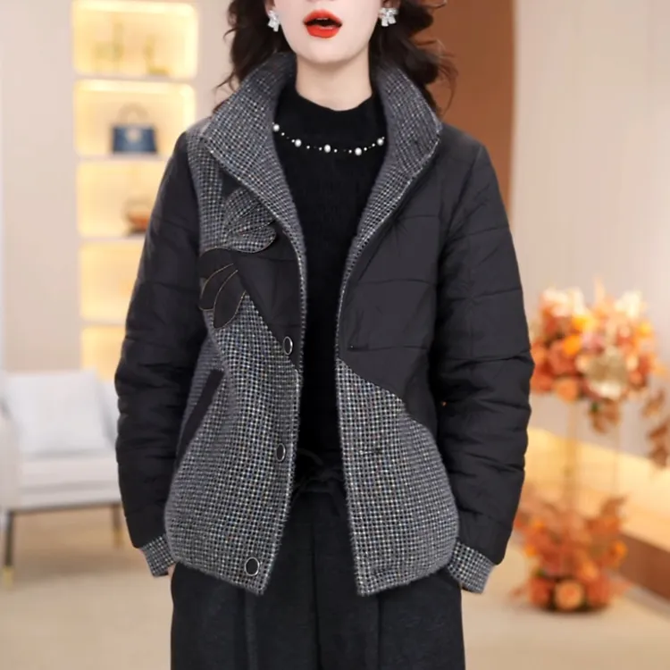 小香风简约棉衣外套女秋冬2025新款爆款巨好看小个子妈妈保暖棉服