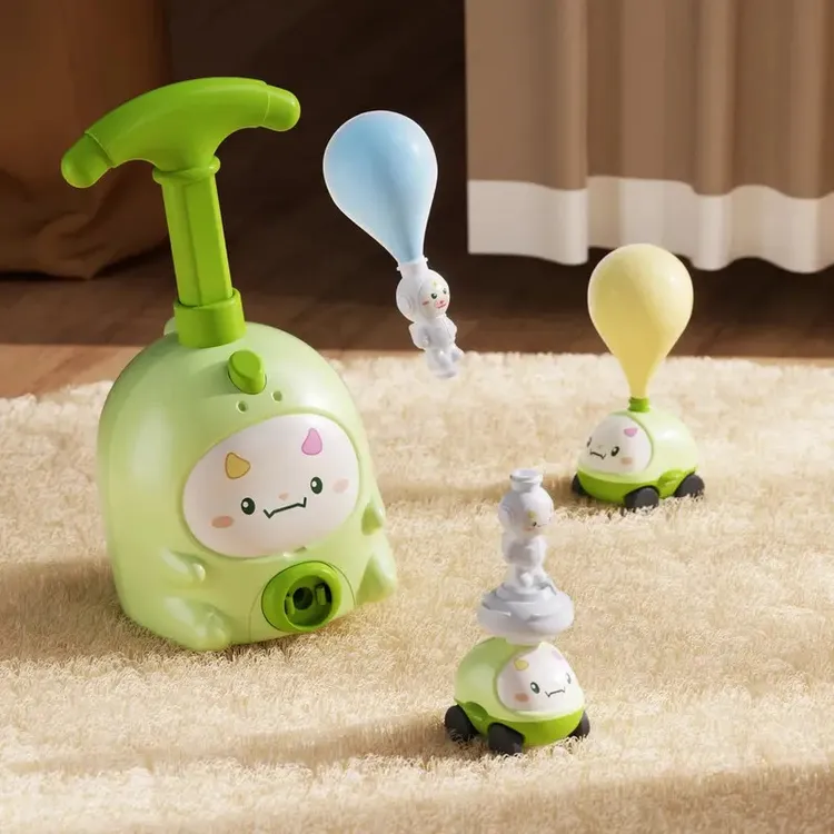 双11好物恐龙儿童玩具小猪空气动力车飞天气球车宝宝玩耍释放精力