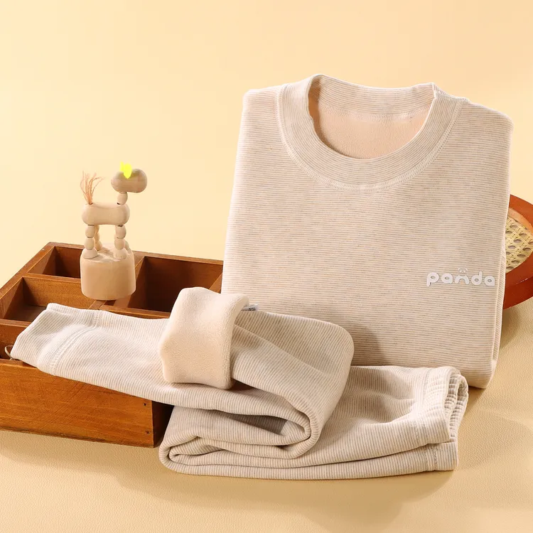 【7A抗菌】520g超厚儿童奥利绒保暖内衣加绒加厚儿童家居服套装ty