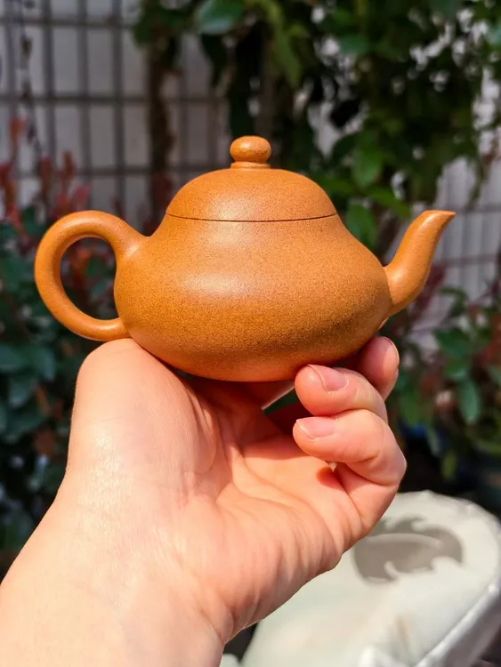 原矿四号井满砂黄金段半手精工梨形壶容量150ml