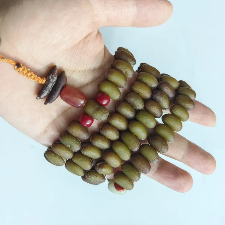 非金属木质手链 99粒14-15mm念珠椰枣核三通椰枣核民族风