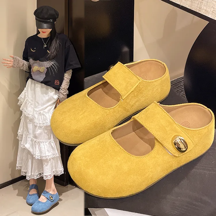 【现货+运费险】5CM内增高厚底百搭时尚勃肯鞋包头拖韩版欧若风IS潮