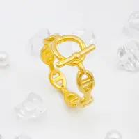 【国潮】足金999 OT猪鼻子戒指 1.28 15圈口