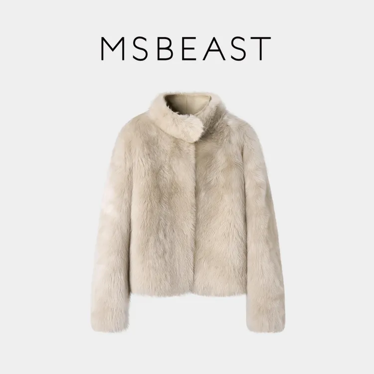 MSBEAST/野兽小姐落肩直身小廓形托斯卡纳直毛皮毛一体丨南岛诗篇