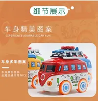 新款灯光音效回力联动巴士趣玩来袭萌趣耐摔合金车玩具