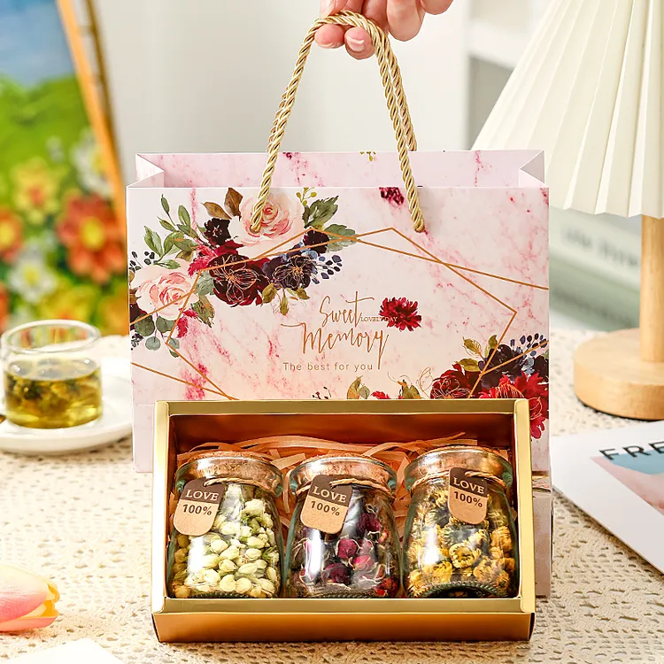 花茶礼盒茉莉花茶公司美容院可定制送长辈客户商务活动创意伴手礼