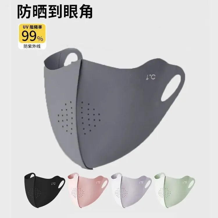 2025年新款防晒口罩防紫外线护眼角无痕面罩透气骑行遮阳立体防护