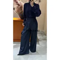 爱唯依（F）-高智西裤！可调节压褶阔腿西装裤 （657R0563#）VRNCEWEI