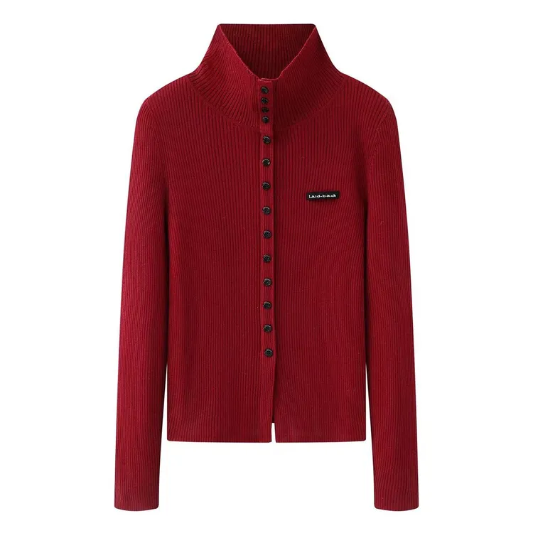 艾家2026春季新款休闲显示百搭高领针织衫女0112