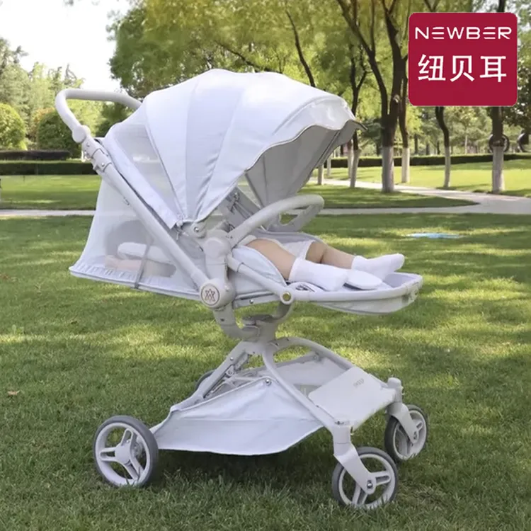 newber/纽贝尔908高定款360度旋转高景观宝宝可坐可躺婴儿手推车