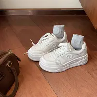 小月牙~做旧6cm内增高厚底休闲小脏鞋小白鞋女板鞋20311/A3